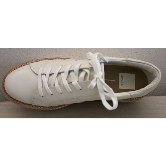 Dolce Vita Women's Sz 8M White Leather Tiger Lace-Up 2" Platform Sneakers - Picture 5 of 11